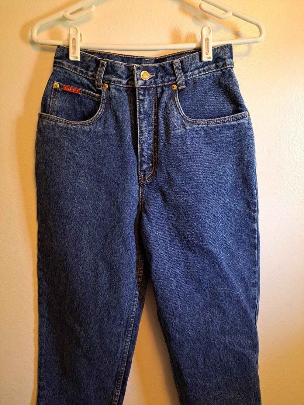Vintage 80's,90's Lawman High Rise Western Jeans With Embroidered Logo Pocket - Picture 4 of 8